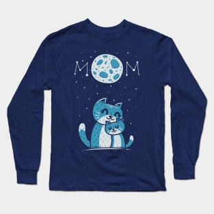 The Moon And The Mom Cat II Long Sleeve T-Shirt